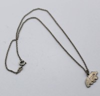Auktion 361<br>figürlicher Anhänger "Bär", an Kette, 835er Silber, 3,3gr., L-38cm