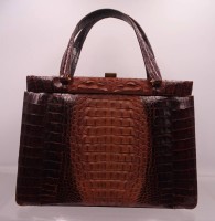Auktion 355 / Los 13025 <br>Reptilienleder Handtasche, 22x30 cm