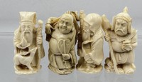 Auktion 355 / Los 15550 <br>4 kl. China-Figuren, Kunstmasse, H-ca. 8 cm
