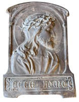 Auktion 356 / Los 15053 <br>Metall-Plakette "Ecce homo", 13,5x10 cm