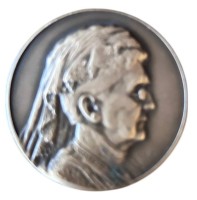 Los 15055 <br>kl. Bronze Plakette, Frauenportrait,  D-5 cm