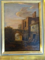 Auktion 364<br>anonymer Altmeiser, Strtassenszene, Öl/Leinen, doubliert, gerahmt in Strassbourg, RG 41x34 cm