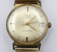 Auktion 356 / Los 2037 <br>Vintage-Herren-Armbanduhr, Condor 65 Automatik, Werk läuft, getragene Erhaltung, Zugband, D-3,5cm