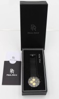 Auktion 356 / Los 2049 <br>Herren-Armbanduhr, Paul Rich, Quartz, Werk läuft, Box u. Papiere, D-4,3cm