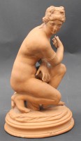 Auktion 356 / Los 9046 <br>Terrakotta Figur einer ,jungen Frau,  Finger abgebrochen, H-26 cm