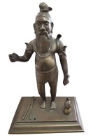 Auktion 365<br>Bronze Yogi, Indien, mit Zange, Hammer oder ähnliches aus Hand fehlt wohl?, H-20 cm
