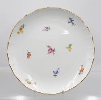 Auktion 364<br>Anbietschale, Meissen, Schwertermarke, Streublümchen, 1. Wahl, D-27,5cm