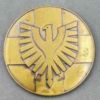 Auktion 368<br>Bronze Medaille "20 J. treue Mitarbeit" CDU, D-5 cm