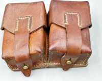 Los 16055 <br>Doppel Patronentasche, Leder