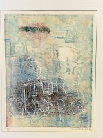 Auktion 356 / Los 5017 <br>Shoichi HASEGAWA (1929-2023) , gr. Lithografie ohne Titel,  Nr. 97/110, in PP, MG  ca. 50x40 cm, PP  74x59 cm