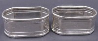 Auktion 357 / Los 11018 <br>2x Silber-800- Serviettenringe, zus. 46 gr.