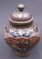 Auktion 357 / Los 15503 <br>alte China Cloisonnè  Teedose, guter Zustand, H-12,5 cm
