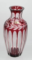 Auktion 357 / Los 10026 <br>Vase, teilw. rot überfangen, WMF Cristal Cabinet, H-29,5cm