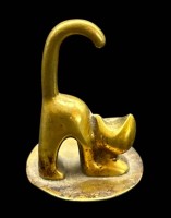 Auktion 357 / Los 15024 <br>kl. Bronze Katze, wohl Walter Bose, Gluttöter, H--4 cm