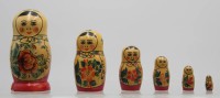 Auktion 357 / Los 15025 <br>kl. Matroschka, Russland, kompl. , ca. H-10cm