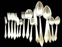Los 11053 <br>19 Teile "WMF" Besteck, versilbert, F&auml;chermuster