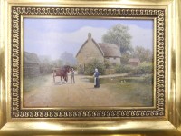 Auktion 357 / Los 4023 <br>Richard SIMM (1926-2019) , romant. Ansicht, Öl/Kupfer,  gut gerahmt, RG 22x27 cm