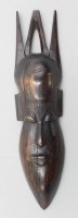 Los 15034 <br>Wandmaske aus dem Senegal, &auml;lter, H-27,5cm