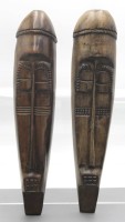 Los 15059 <br>Paar Holz-Wandmasken, Togo,  je ca. 40cm