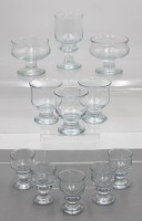 Auktion 360<br>11x schwere Gläser, wohl Holmegaard, signiert "HG", H-15,6 bis 9,3cm