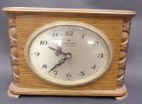 Auktion 357 / Los 2096 <br>Buffetuhr "Junghans  resonic" Batteriewerk, Holzgehäuse, H-14 cm, B-20 cm