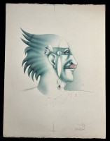 Auktion 371 / Los 5010 <br>Paul WUNDERLICH (1927-2010)  Selbst als Indianer (1973)m Farblithografie, MB  60x50,5 cm,  signiert und e.e. VII/XI, an den R&auml;ndern leicht L&auml;suren