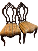 Auktion 357 / Los 14018 <br>2xBiedermeier-Stühle, Sitzfläche Federkern, guter Zustand