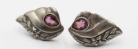 Auktion 358 / Los 1013 <br>Paar Ohrstecker, Silber gepr., mit Amethyst, 3,2gr., L-2cm
