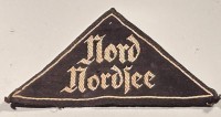 Auktion 358 / Los 7006 <br>BDM Stoff Gebietsdreieck "Nord Nordsee", 9x4,5 cm
