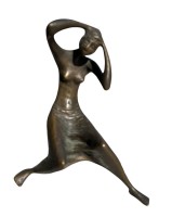 Auktion 364<br>Monogramm G.Kl.  Bronze "Sitzende", rückwärts signiert, H-17,5 cm