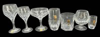 Auktion 358 / Los 10001 <br>Gläserset "Nachtmann", Serie Sonja, 47 Stück Bleikristall, tw. orig. Etiketten,  6 Weingläser, 11 Süssweingläser, 6xSektschalen,6c Cognacschwenker, 6x  Longdrink, 6x Tumbler, 6x Schnaps, H-max. ca. 15 cm