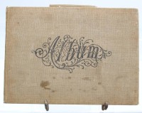 Auktion 358 / Los 3001 <br>altes Poesiealbum, 1x Text sonst nur Zeichnungen, um 1890
