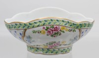 Auktion 358 / Los 8014 <br>kl. ovale Schale, Elios, handbemalt, ca. H-7cm B-15,3cm