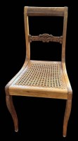 Auktion 358 / Los 14003 <br>einzelner Salonstuhl um 1880, voll aufgearbeitet, Geflecht erneuert
