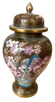 Auktion 358 / Los 15507 <br>Cloisonne-Vase  mit Blütendekor, wohl Japan