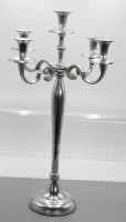 Auktion 358 / Los 15046 <br>hoher 5flammiger Leuchter, Aluminium, ca. H-59,5cm
