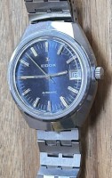 Auktion 358 / Los 2046 <br>mechan. HAU "EDOX" automatic, Stahlband, Werk läuft