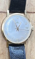 Auktion 358 / Los 2050 <br>mechan HAU  "Bucherer" Swiss, Werk läuft, Lederband, gut erhalten