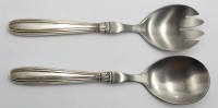Auktion 358 / Los 11038 <br>Salatbesteck, Silbergriffe, Dänemark 1947, L-18cm