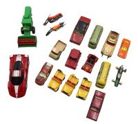 Auktion 358 / Los 12014 <br>17x div. Druckguss-Modelle, 1x Kunststoff, Lesney, Siku, etc., bespielte Erhaltungen