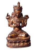Auktion 358 / Los 15514 <br>Bronze Buddha, wohl Indien, H-9 cm, älter, 201 gr.-