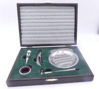 Auktion 358 / Los 16032 <br>5 tg. Weinbesteck in Holzkoffer, , ehem. Werbegeschenk von Cordes&amp;Graefe, Bremen, Kasten, 20x27 cm