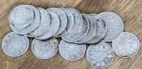 Auktion 358 / Los 6041 <br>10x 1 Reichsmark, Silber, 1875-1915 ,  und  7x 1/2 Reichsmark, zus. 78 gr.