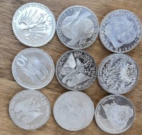 Auktion 358 / Los 6042 <br>11x 10 DM Stücke, BRD, Silber, zusammen 170,6 gr, Nennwert 110 DM=55 Euro