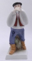 Auktion 368<br>Fl&ouml;tenspieler "Herend" bemalt, H-14 cm, Fl&ouml;tenspitze besch&auml;digt,