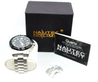 Auktion 358 / Los 2105 <br>Herren-Armbanduhr, Nautec No Limit, Quarzwerk nicht geprüft, neuwertiger Zustand, anbei Box und Papiere, D-4,5cm