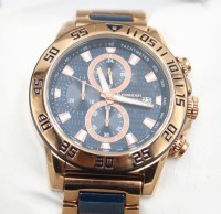Auktion 358 / Los 2108 <br>Herren-Armbanduhr, Alexander Milton, Quarzwerk nicht geprüft, Box und Anleitung anbei, D-4,5cm