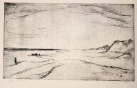 Auktion 358 / Los 5027 <br>Rudolf KOCH (1902-1985), Sylt, Radierung, l.u. betitelt, ungerahmt, BG 24 x 35cm