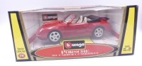 Los 12062 <br>Burago Porsche 911 Cabriolet, rot, 1:18, Boxed