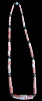 Auktion 358 / Los 1458 <br>rosa Korallenkette mit Silbermontur, ca. 64 cm, 75 gr.